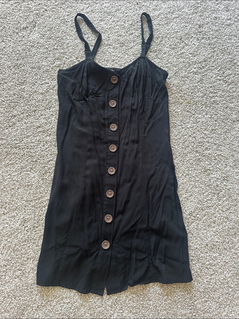 Express Black Button-Front Mini Dress